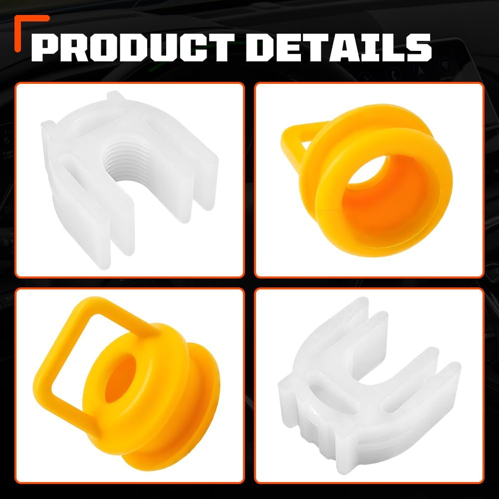 3PCS Transmission Shifter Linkage Cable Bushing Repair Kit | 14104 15276979 52855956AG, Shift Cable Bushing Replacement for Chevy Silverado 1500 2500
