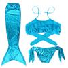 Mermaid Swimsuit Girls Middle School Elder Princess Split Skirt Elementary School Mermaid Baby Three-Piece Set