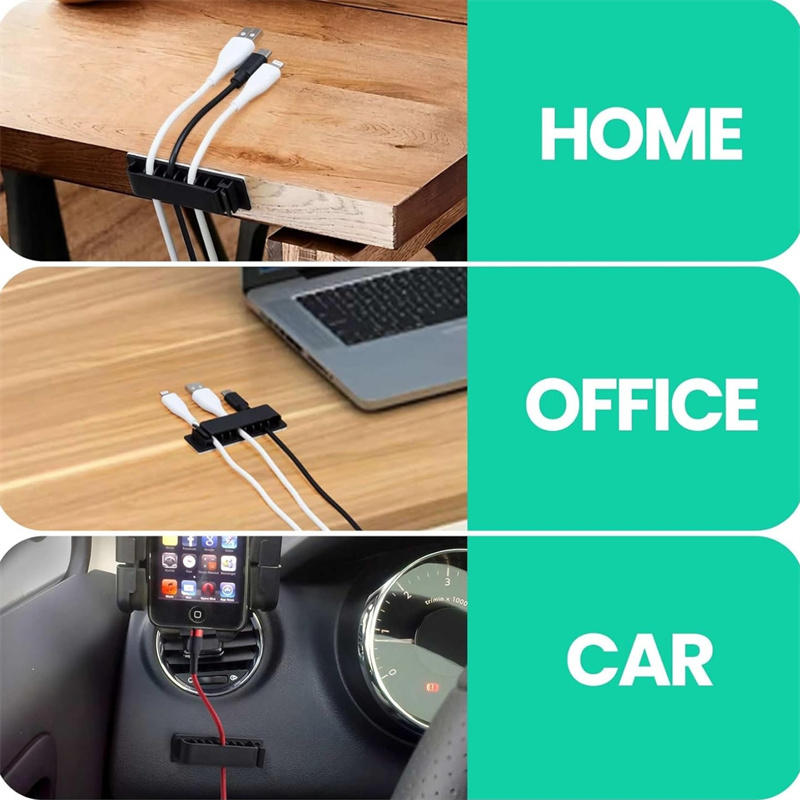 Cable Organizer Self Adhesive Cable Clips USB Cable Management Clamp Home Desk Wall Cord Holder Charging Wire Manager