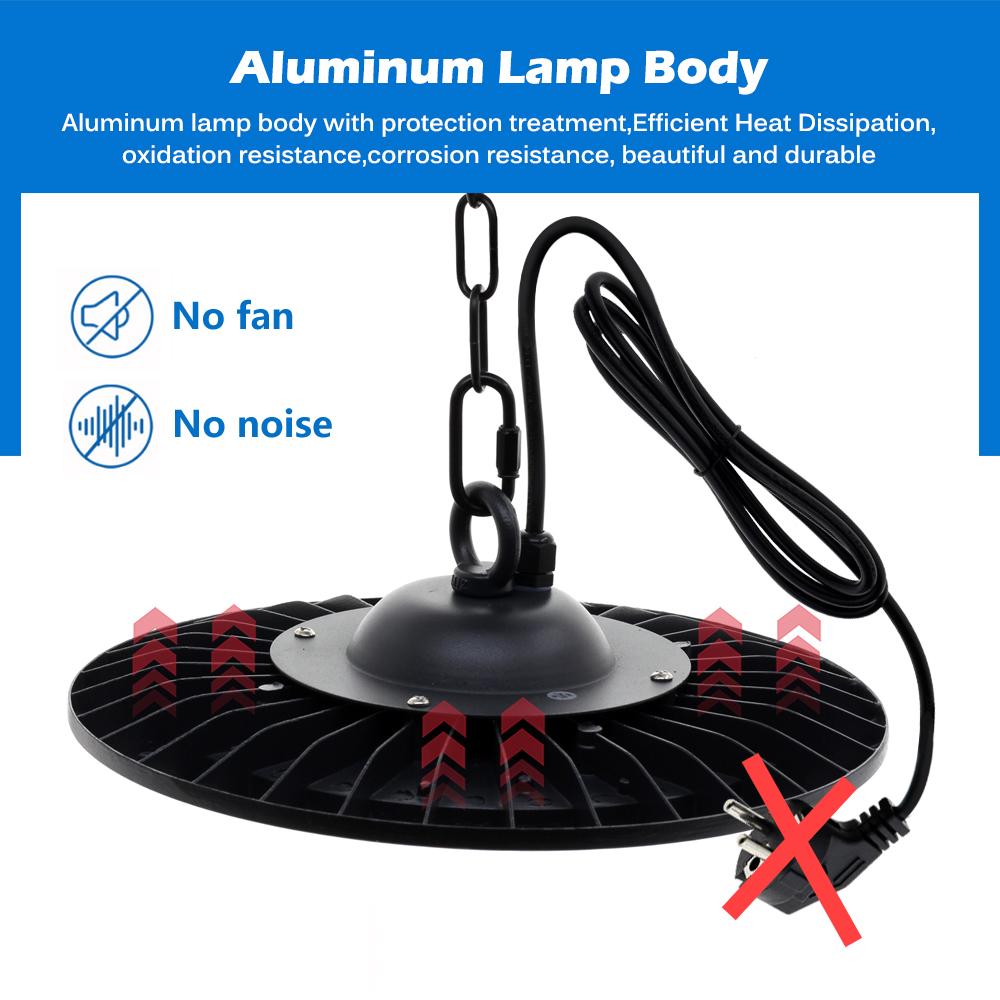 100W 150W 200W UFO LED Mining Light AC220V Waterproof Warehouse Garage Light Super Bright Commercial Industrial Lighting