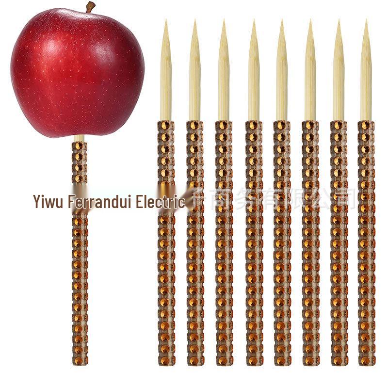 12-Piece Diamond Bamboo Skewers for Christmas Cake & Apple Pie Decoration