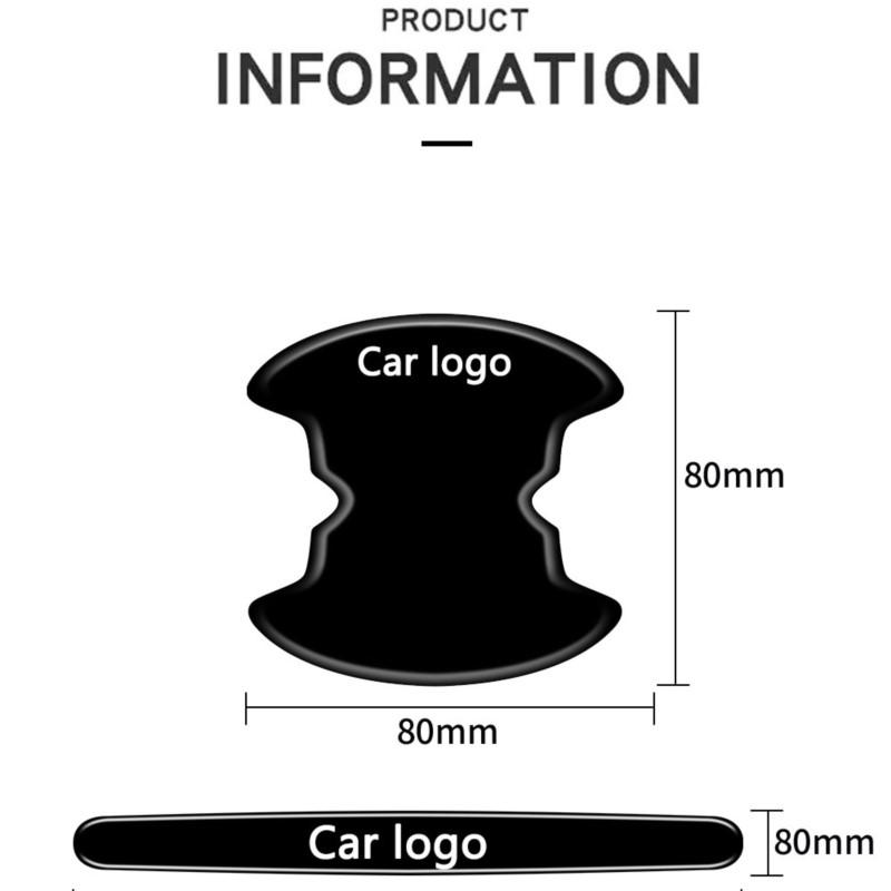 ARE1 Car Door Handle Bowl Stickers Anti-collision Protector For Honda Mugen Power Civic FIT Accord CRV 5th Jazz CRZ HRV Pilot Odyssey
