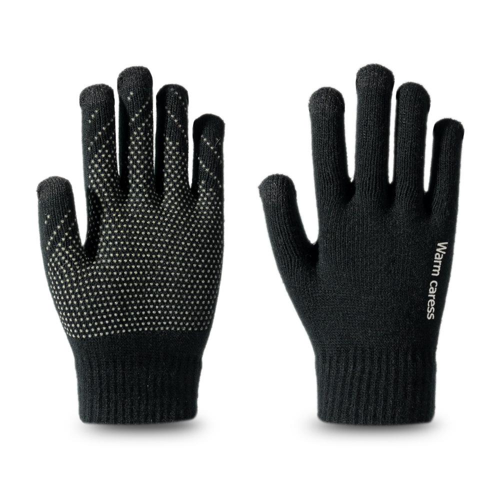 Gloves mens winter warm touch screen fleece cold and non-slip