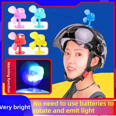 Creative Motorcycle Safety Helmet Suction Cup Propeller Rotatable Windmill Decor Kids Motorcycle Bike Helmet Fan Decoration