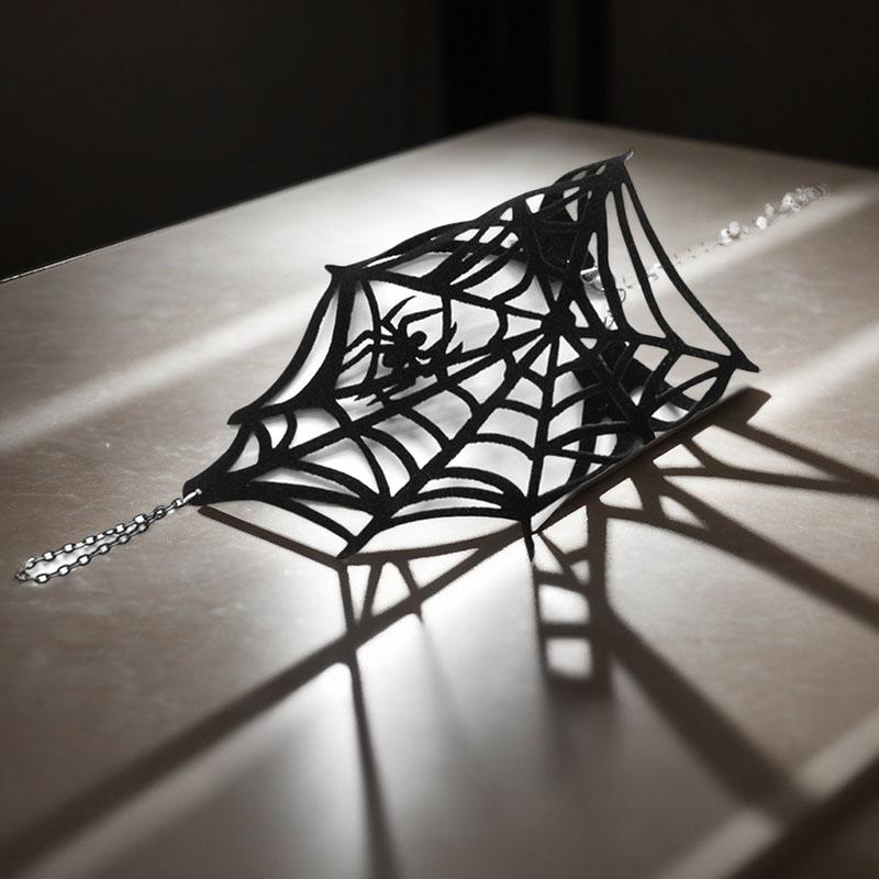 Gothic Bracelet Black Spike Adjustable Bracelet Dark Spider Web Personalized Bracelet Party Web Bracelet Jewelry Accessories