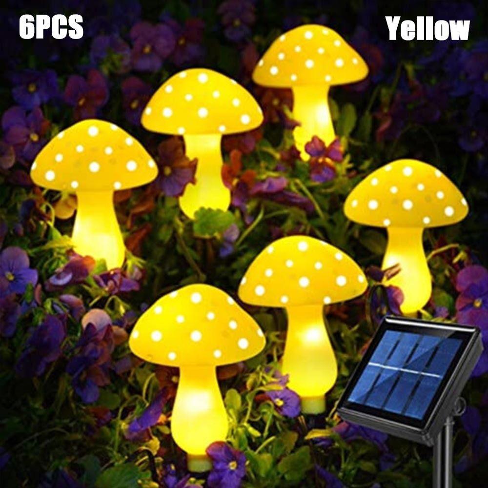 Garden Ornament Outdoor Christmas Lights Solar Mushroom Light Fairy String Lights LED Light