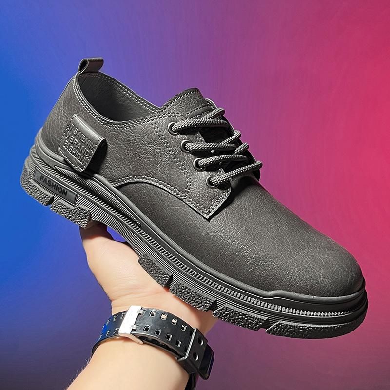 Autumn new low-top British Martin boots 22 years casual leather shoes black formal business leather shoes