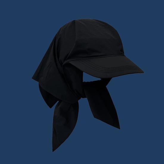 Turban Hat Adjustable Rear Strap Sweet Bow Widened Brim Blocks UV Rays Neck Protection Quick-Dry Ventilated Sun Hat