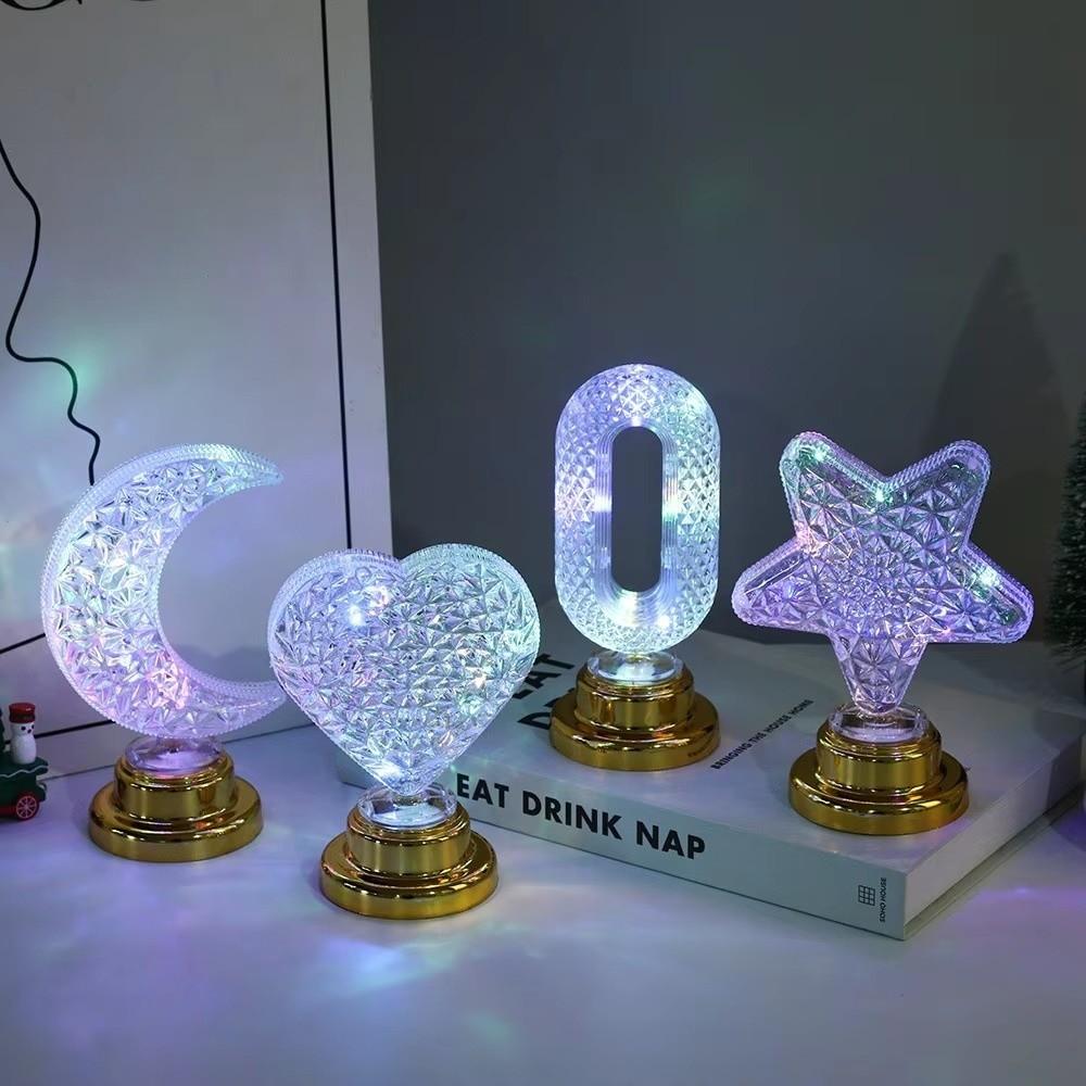 Star Moon Design Table Decor Lamp Multi-Color Color Changing Lamp Bedroom Night Light  Home Decor