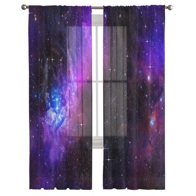 Gwiaździste niebo wszechświat Starlight Sheer zasłony salon okno tiulowe zasłony do sypialni dekoracja kuchenna woalowe zasłony