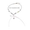 Fashionable Bowknot Star Pendant Necklace Handmade Colorful Beads Neckchain Bow Clavicle Chain for Women Girls Choker