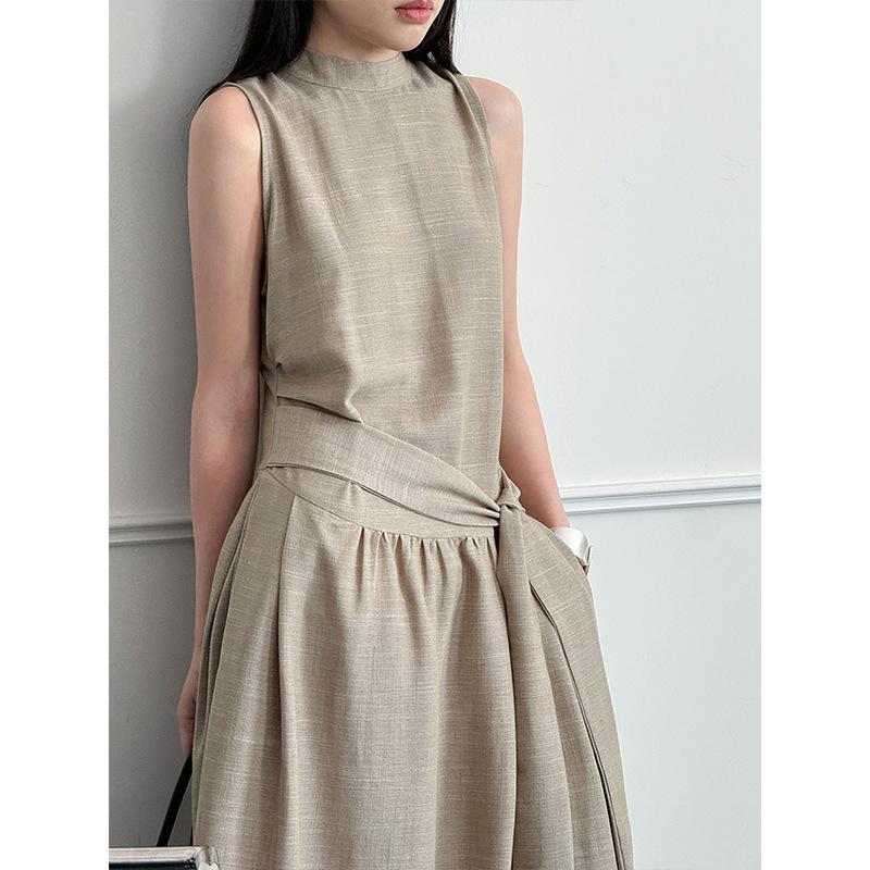 Summer New Korean Old Money Style Sleeveless Vest Dress Women's High-end Vacation Style