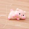 Cute Gourmet Pig Ornament Cartoon Piggy Figurine Car Desktop Decoration Micro Landscape Dollhouse Miniature Toy