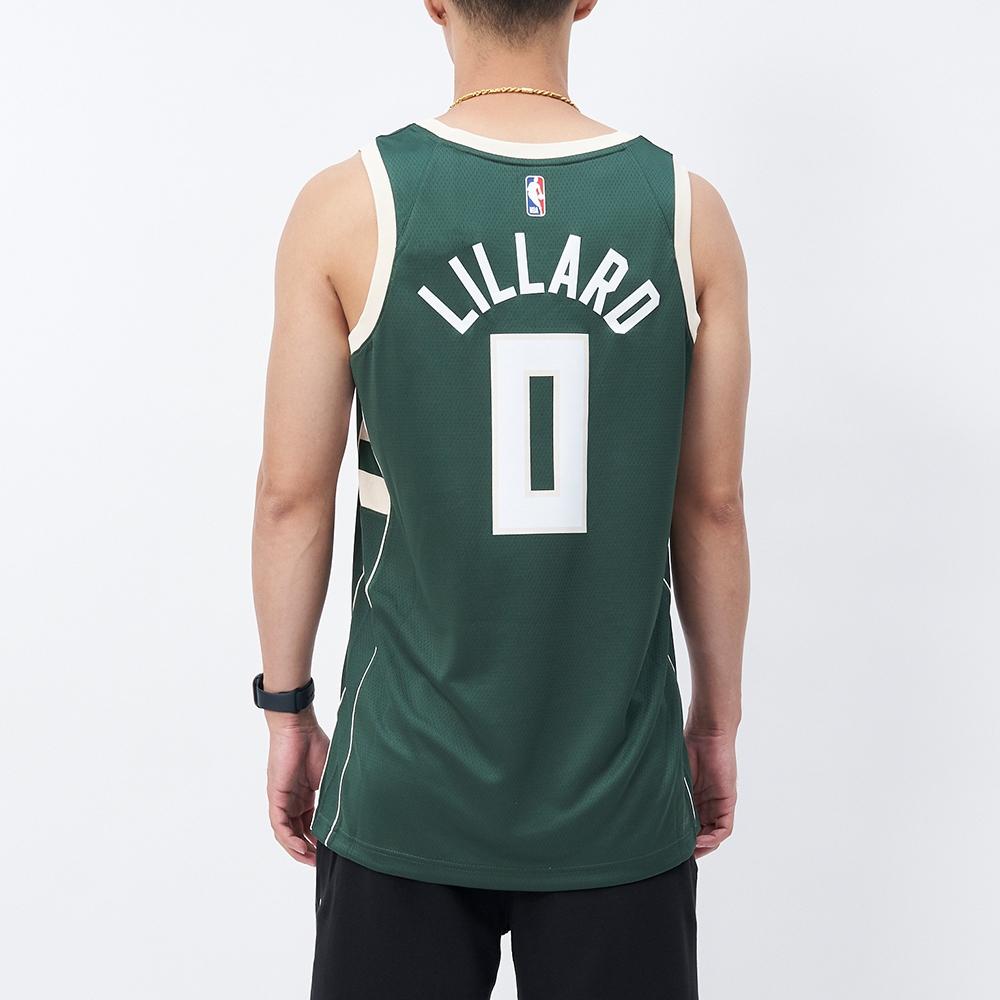 Nike Dri-Fit NBA Letter Number Print Sleeveless Basketball Jersey SW Fan Edition 22-23 Season Logo Limited Milwaukee Bucks Damian Lillard 0 DN2012-332