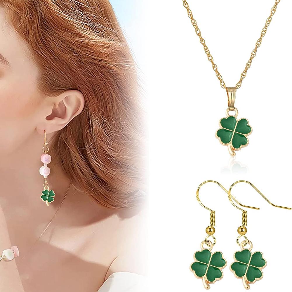 50pcs Lucky Four-Leaf Clover Charm Pendants Shamrock Hanging Charms Four Petal Lucky Leaf Pendant Charm DIY Jewlery Accessories