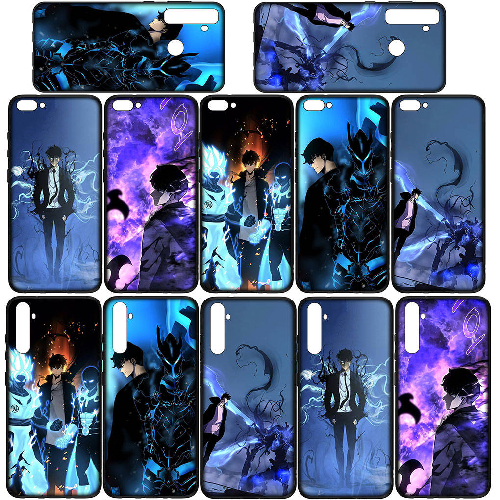 for Samsung Galaxy S24 S23 iPhone 16 15 14 Xiaomi Redmi Note 13 12 11 10 9 Pro Max X XR Case Cartoon Sung Jinwoo Solo Leveling Arise OPPO Huawei Cover