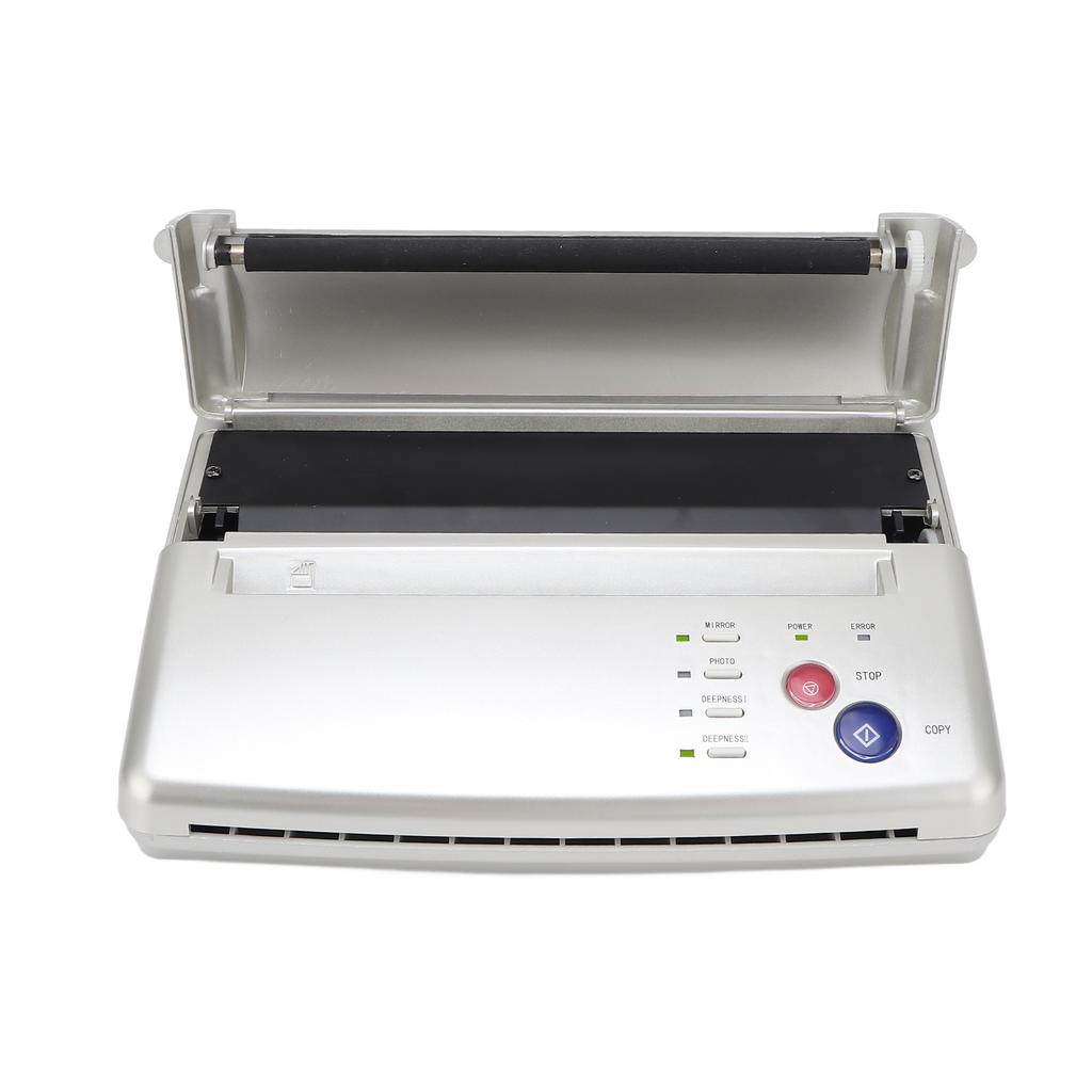 Tattoo-Schablonen-Transfermaschine, Thermo-Tattoo-Muster-Kopierdrucker für Tätowierer, Silber, 100‑