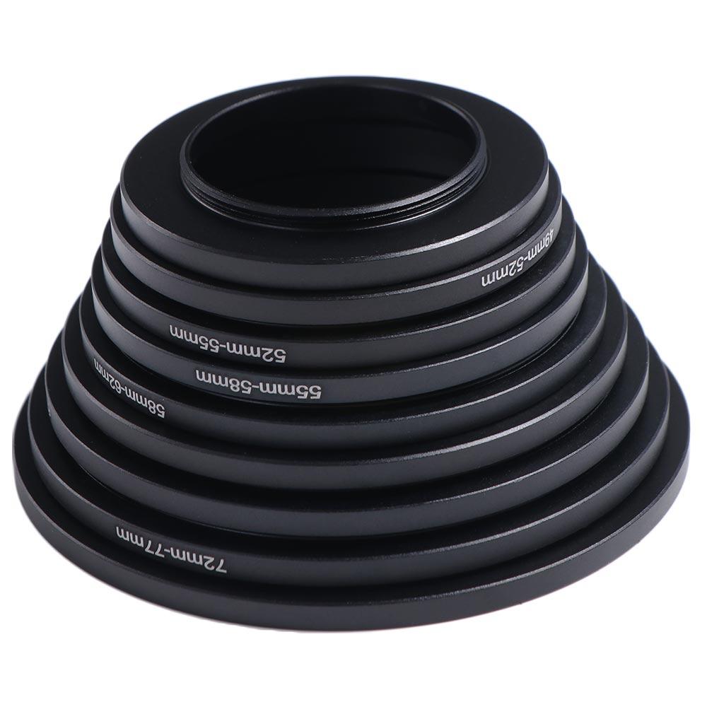 9pcs Filter Ring Adapter Set Camera Ring Adapter 37-82mm Lens Adapter Filter  Lens Hood