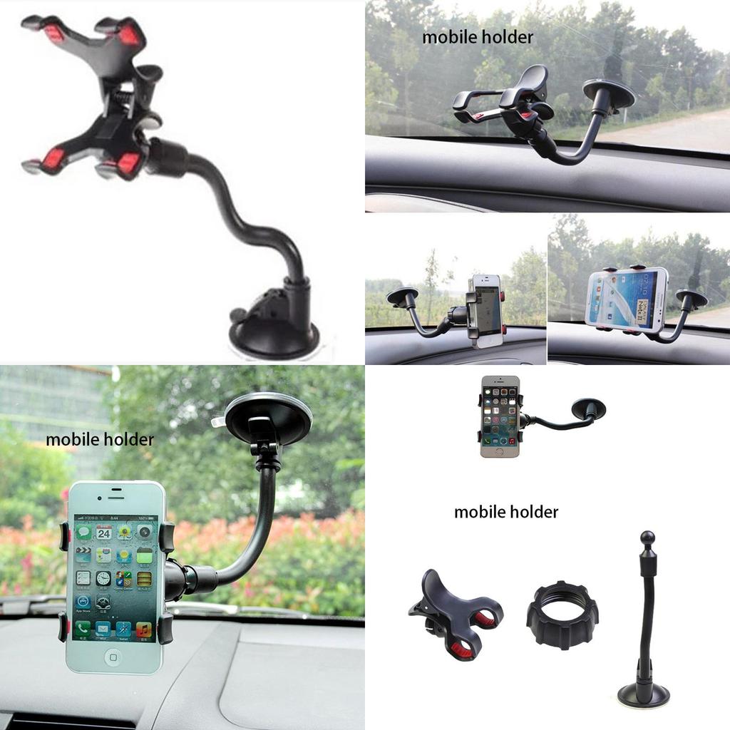 Kreative Auto-Lüftungsschlitz-Handyhalterung mit flexiblem Schwanenhals-Saugfuß