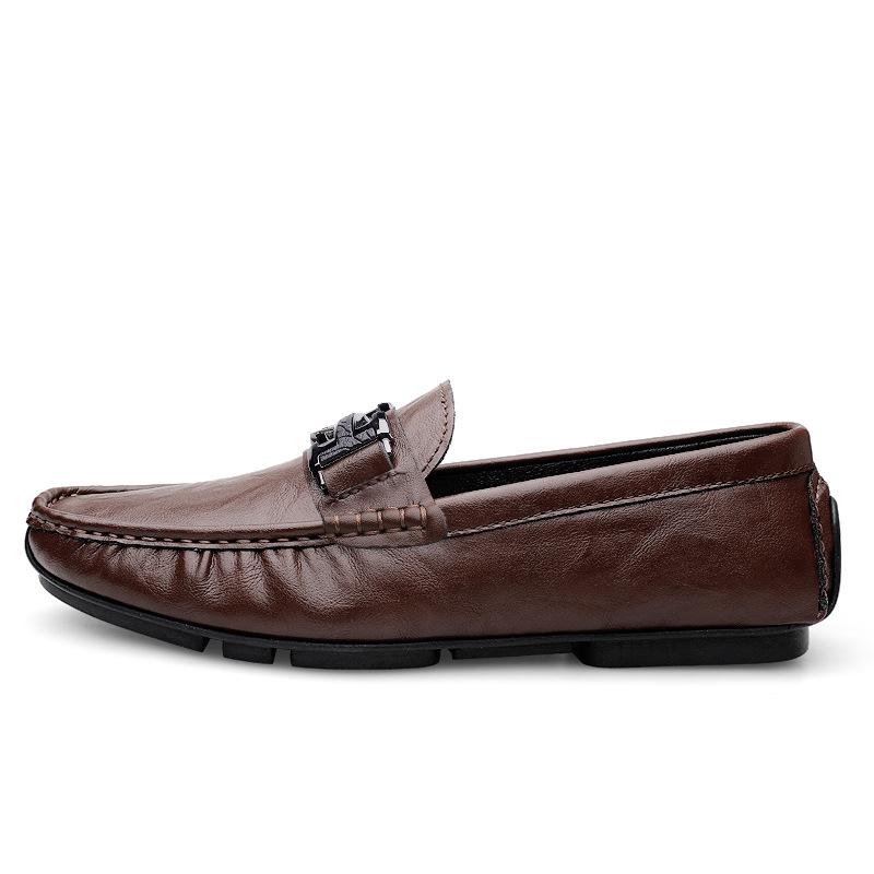 Fashion versatile men's shoes Doudou shoes flat-bottomed driving casual shoes spring and autumn low-top one-pedal lazy shoes