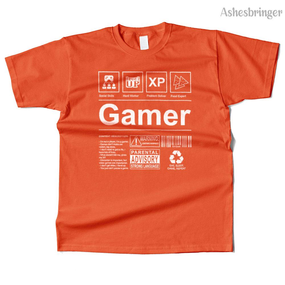 Mens Cotton I'm a Gamer Label Graphic High Quality T Shirt Street Casual Style Tee for Men and Women