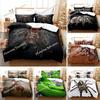 Parure de lit araignée et animaux en microfibre avec housse de couette imprimée 3D, taille Queen et King, design tendance, avec taies d'oreiller