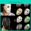 Máscara de Halloween Jason Vs Freddy PVC Durável Acessório Cosplay Para Diversão em Festa