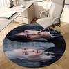 Wednesday Addams Chair Mat Round Rug-Office Carpet, Machine Washable, Non-slip, Suitable for Living Rooms, Bedrooms