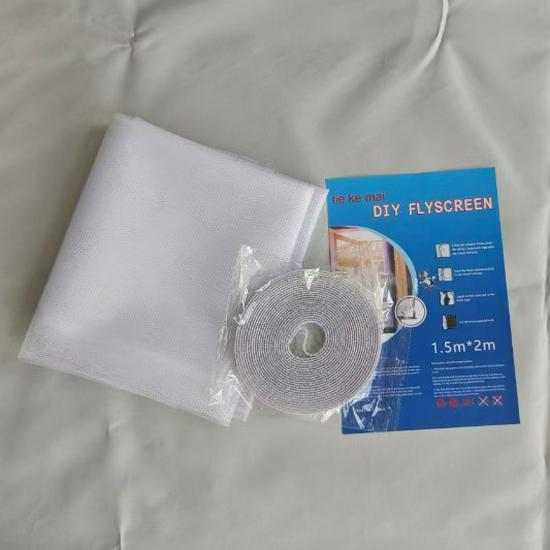 

Self-Adhesive Polyester Mosquito Net with Velcro for Punch-Free Window Installation 130x150