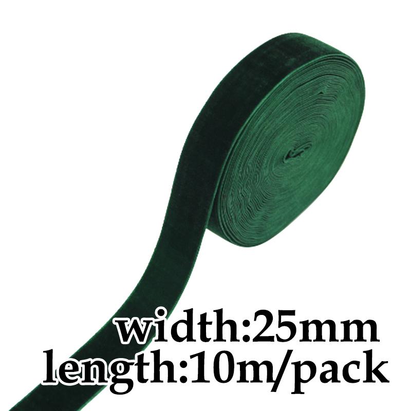 (10 Meters/roll) 25mm Velvet Ribbon Wholesale Gift Wrapping Decoration Christmas Lace Ribbons Handmade Holiday Party Decoration