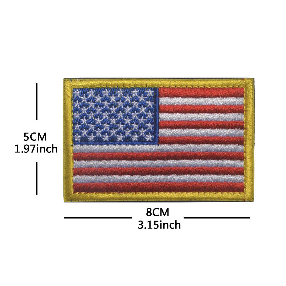 Toppa con Bracciale in Velcro Bandiera Americana - Distintivo Ricamato Star-Spangled Banner
