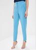 New Women's Fabric Trousers Elegant Comfortable With a Crease Light Blue Y.a.s