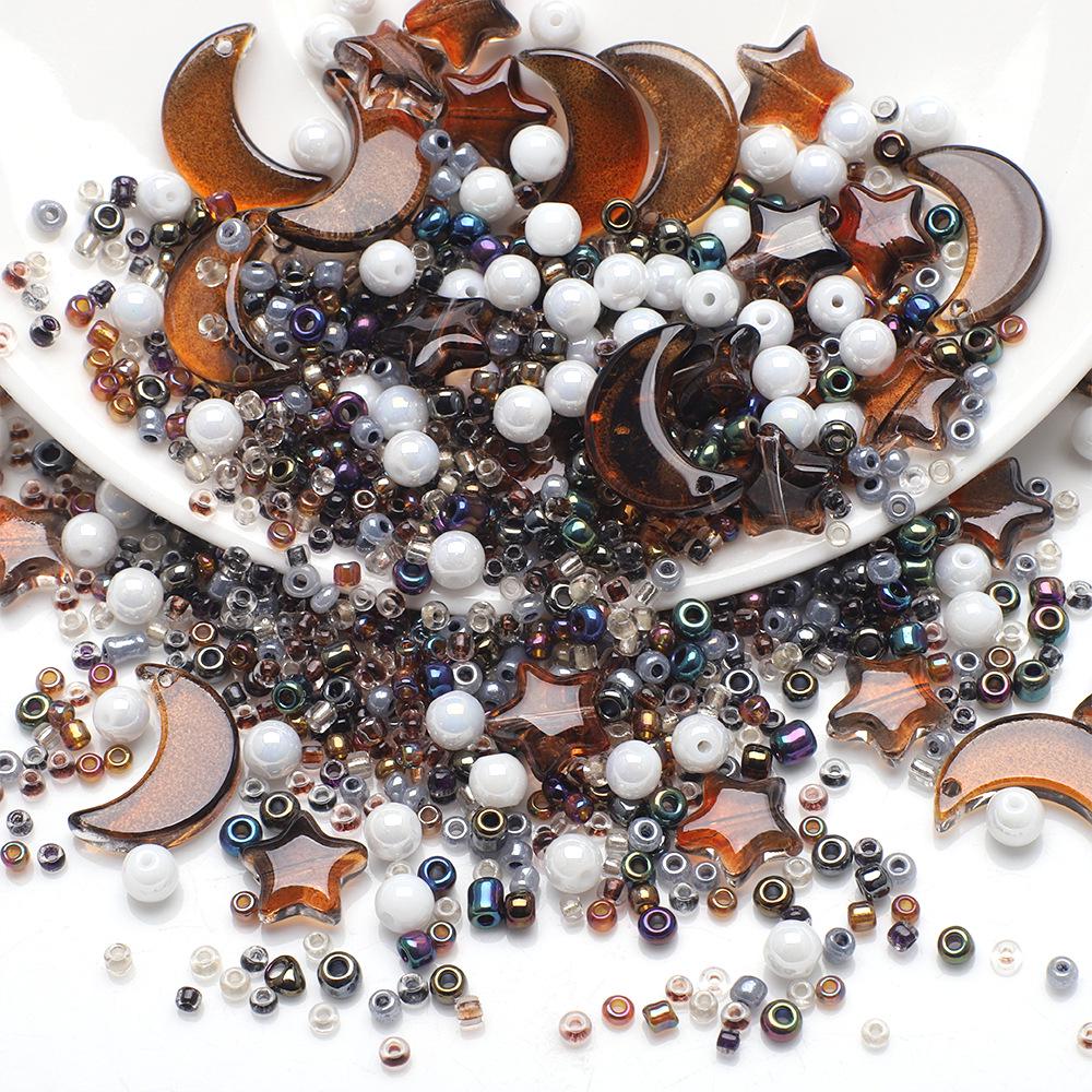 Star Moon Light Bead & Seed Bead DIY Jewelry Set for Earrings, Bracelets & Necklaces