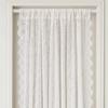 1 Panel White Lace Door Curtain, Sheer Room Divider Curtain, Retro Scalloped Floral Lace Curtain with Rod Pocket for Bedroom Balcony