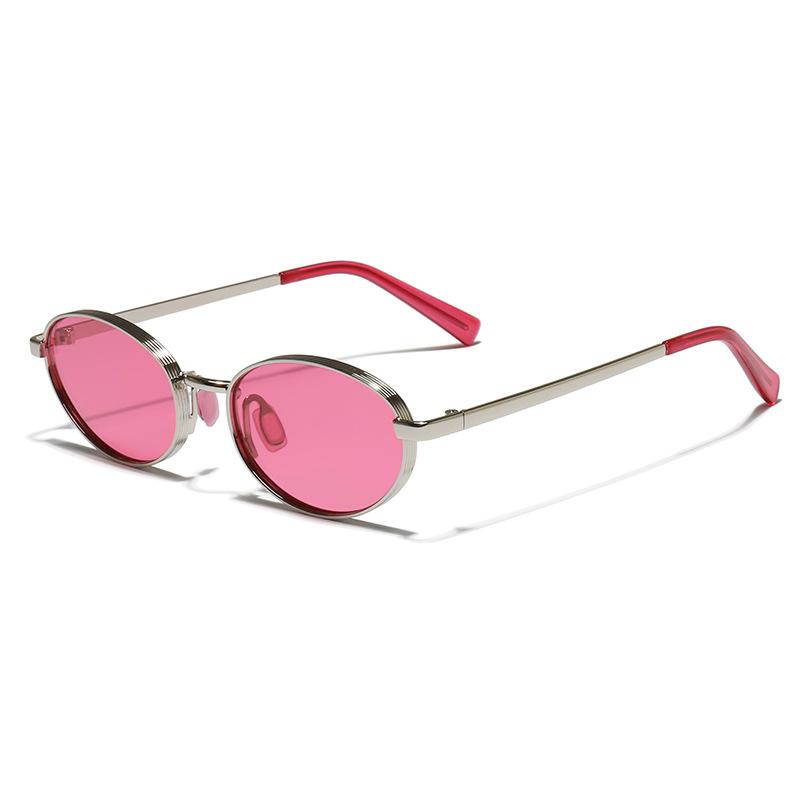 Oval Box Sunglasses Hip-Hop Circle Sunglasses