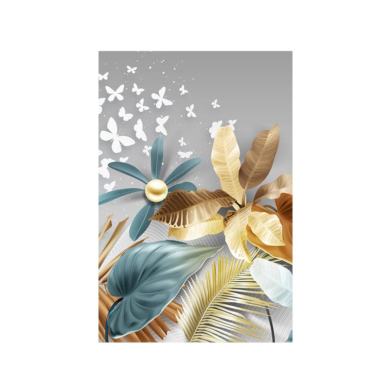 

Абстрактная Золотая бабочка и листья, настенный плакат с принтом, Роскошная картина на холсте, современное офисное искусство, фотографии для гостиной, домашнего декора 60X90cm No Frame