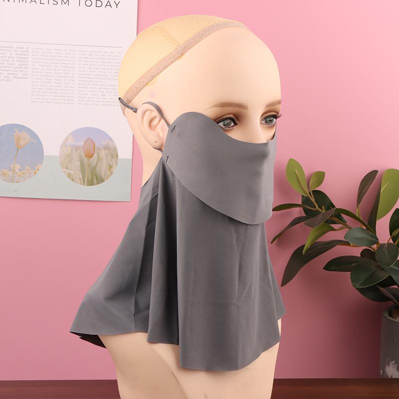 Unisex Uv Protection Outdoor Neck Wrap Cover Sports Sun Proof Bib Ice Silk Mask Face Cover Neck Wrap Cover Sunscreen Face Scarf