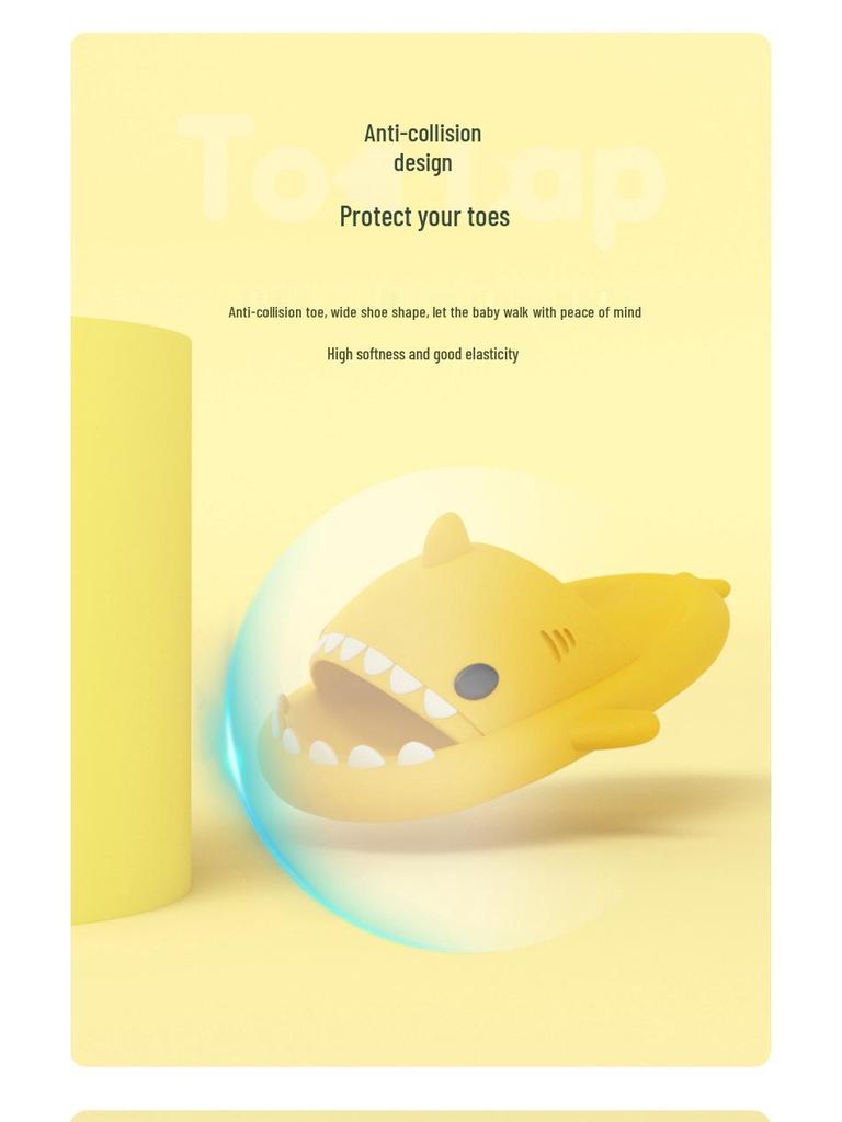 Kapcie z rekinami: Urocze kreskówkowe letnie kapcie do wewnątrz/na zewnątrz dla dorosłych i dzieci.