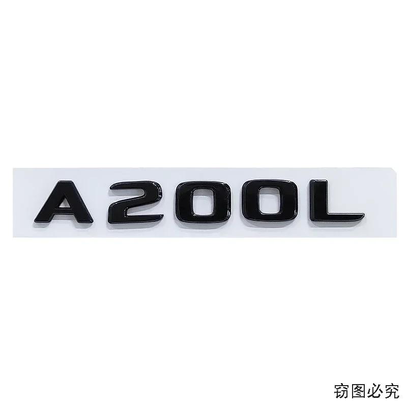 ABS Car Rear Emblem Badge Letters Side Decal Sticker Decoration for Mercedes Benz A180L A200L A220L Exterior Accessories