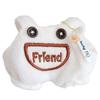 Colorful Overalls for 10cm Plush Toys, White, Friend Embroidery, Fluffy, Dress-Up, Plush Toy Costume [Used]