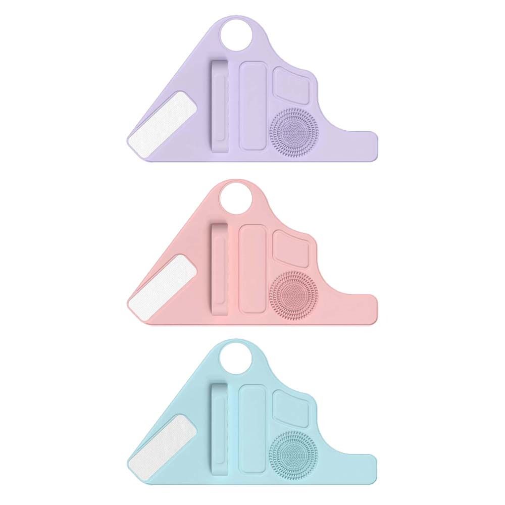 

Silica Gel Makeup Palette Mixer 7 Holes Makeup Tools Wrist Makeup Brush Holder Makeup Artist рожевий