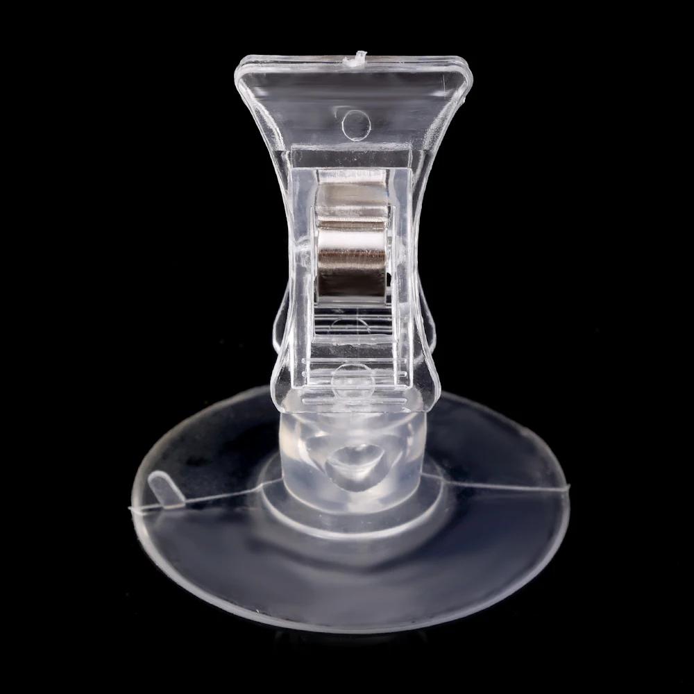 5/1Pcs Plastic Suction Cup Clips Transparent Sucker Clamp Bathroom Window Glass Suction Cup with Clip for Advertising Display