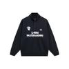 Li Ning Golden Era Logo Print Zip-Up Pullover Long Sleeve Sweatshirt Unisex Sweatshirt Black AWDT225-3