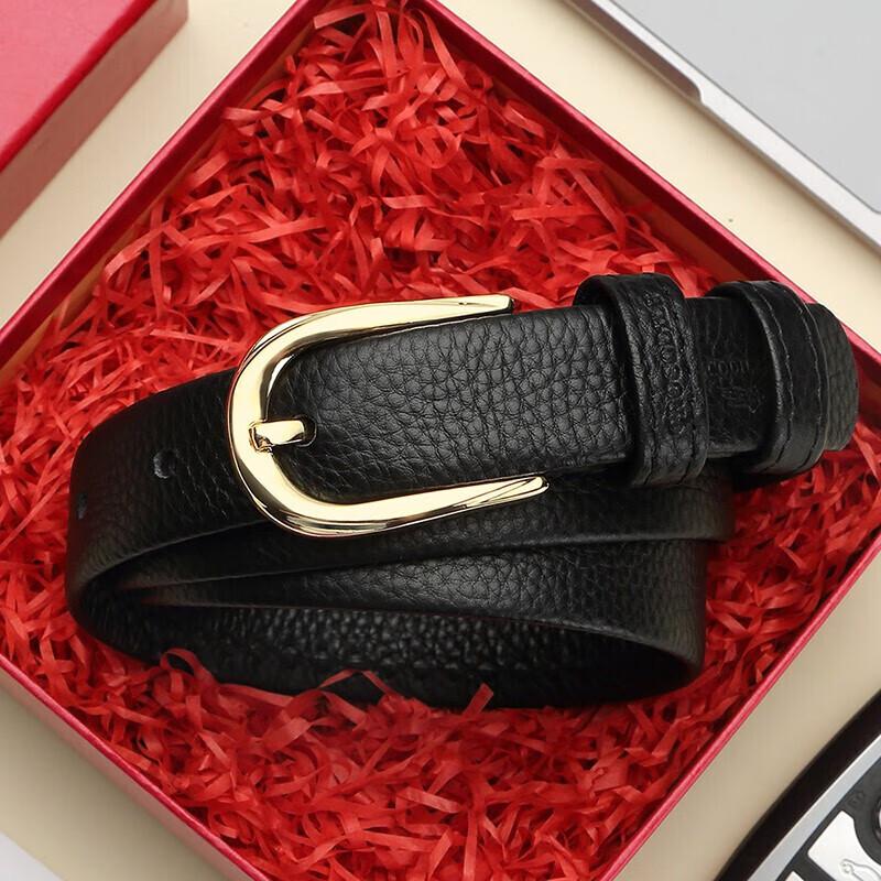 

Женский ремень Crocodile из натуральной кожи с тиснением под личи и пряжкой-булавкой 105cm