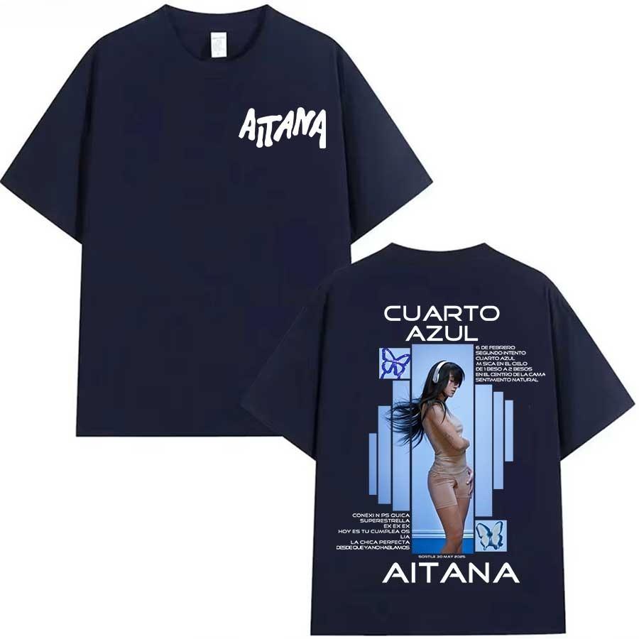 

Azul Album T Shirt for Unisex Women Hiphop Streetwear Oversized Tops Cotton 2026 New Cotton Summer TShirt for Unisex 4XL