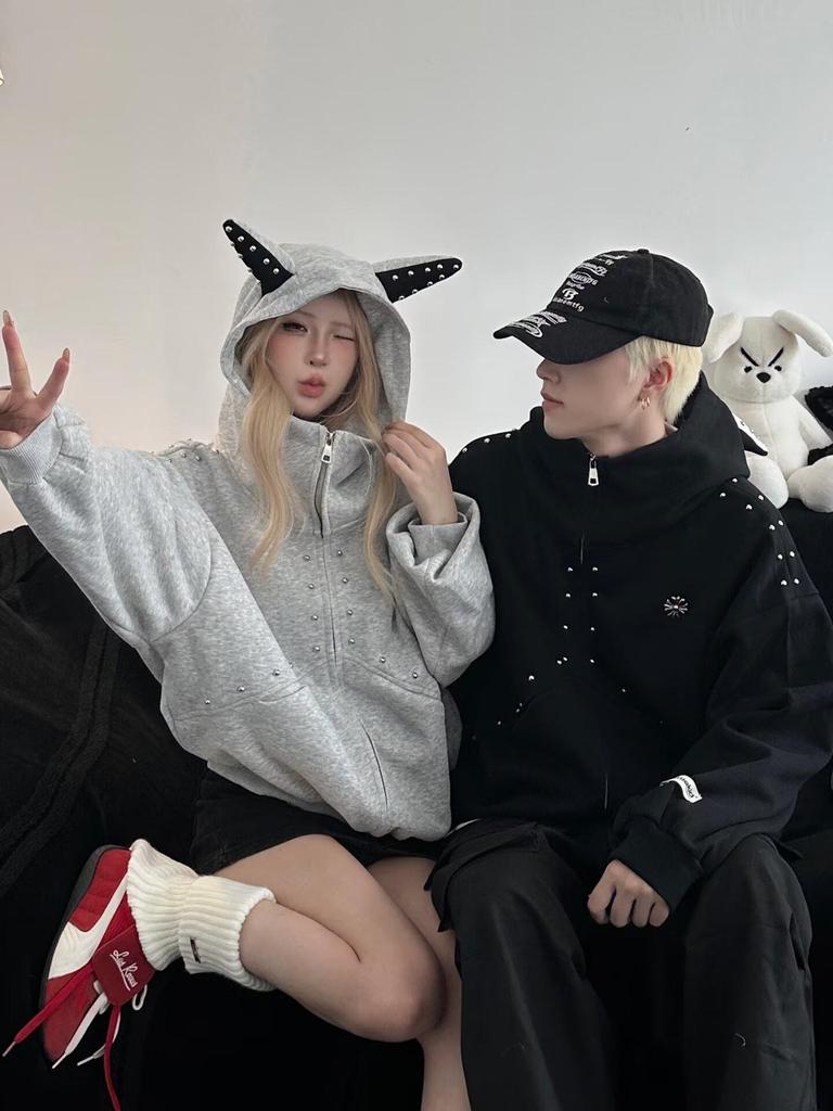 2024 Unisex Trendy Hong Kong Style Hoodie Cardigan