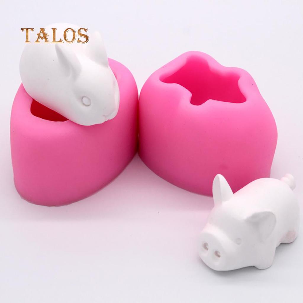 3D Easter Rabbit Pig Silicone Candy Chocolate Fondant Mold Cake Decorating Tool Decor