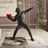 Resin Statues Sculptures Banksy Flower Thrower Statue Bomber Home Decoration Accessories Modern Ornaments Figurine Collectible