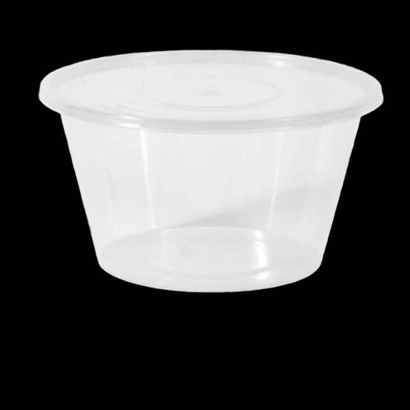 

NHZHIW Disposable Round Food Containers with Lids (100 Sets)