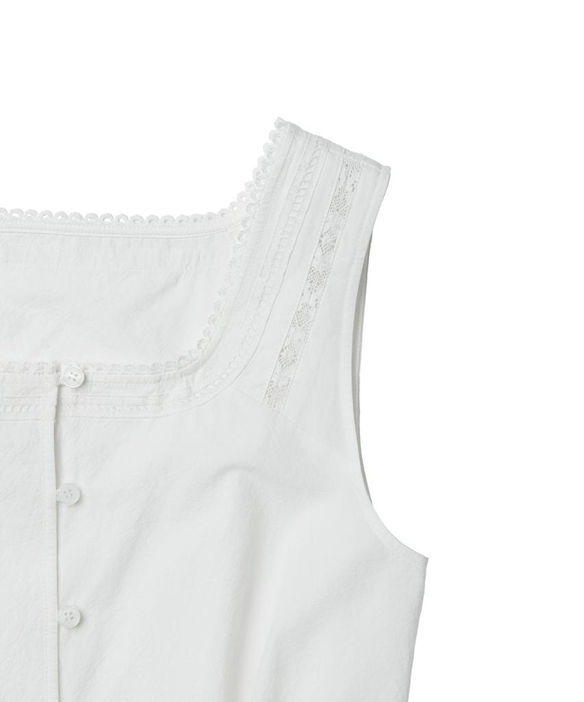 Lagpiswiwedeoweeo Cotton Eyelet Dress - White